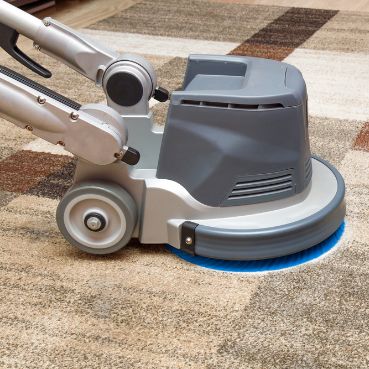 carpet cleaning on process