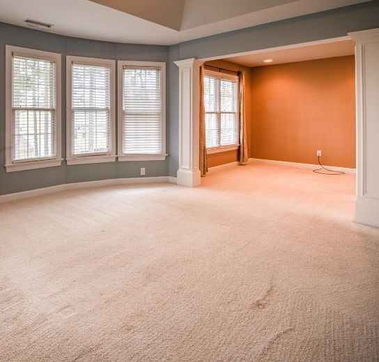 clean carpeted room in a house