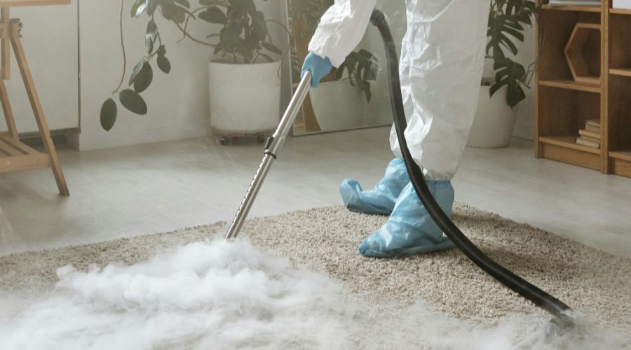 steam cleaning of carpet